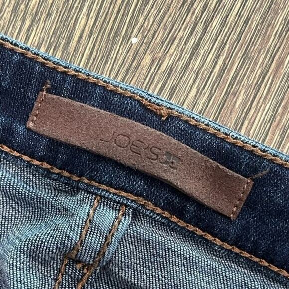 Joe's Straight Cuff-Cut Crop Jeans Mid Rise Denim Stretch Dark Wash Blue Size 27 - Picture 12 of 12